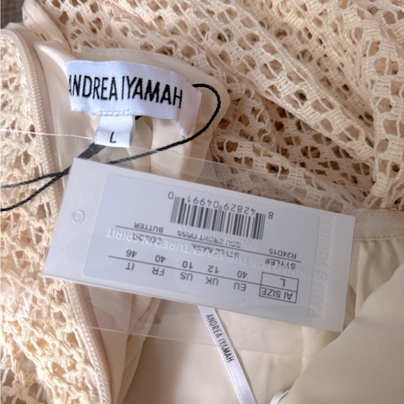 Andrea Iyamah Egu Crochet Mesh Mini Dress NEW with tags - Picture 4 of 10